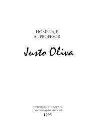 Homenaje al profesor Justo Oliva