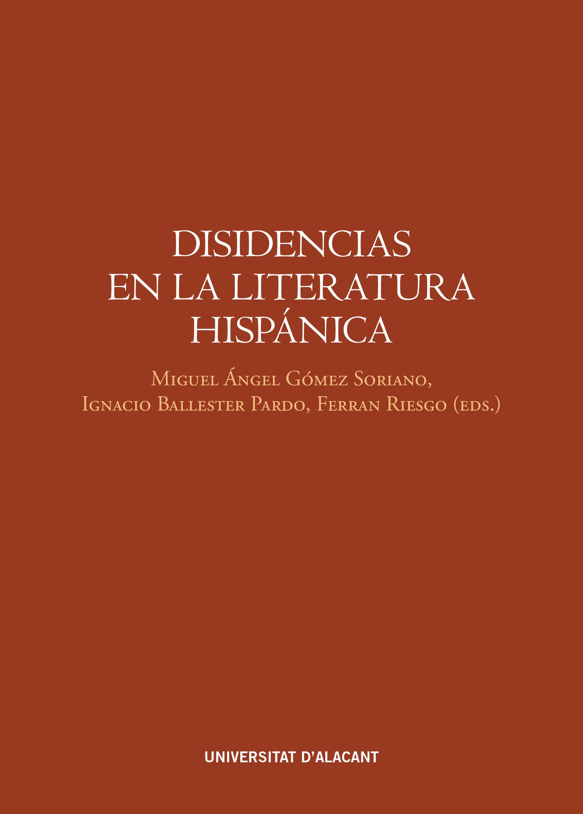 Disidencias en la literatura hispÃ¡nica